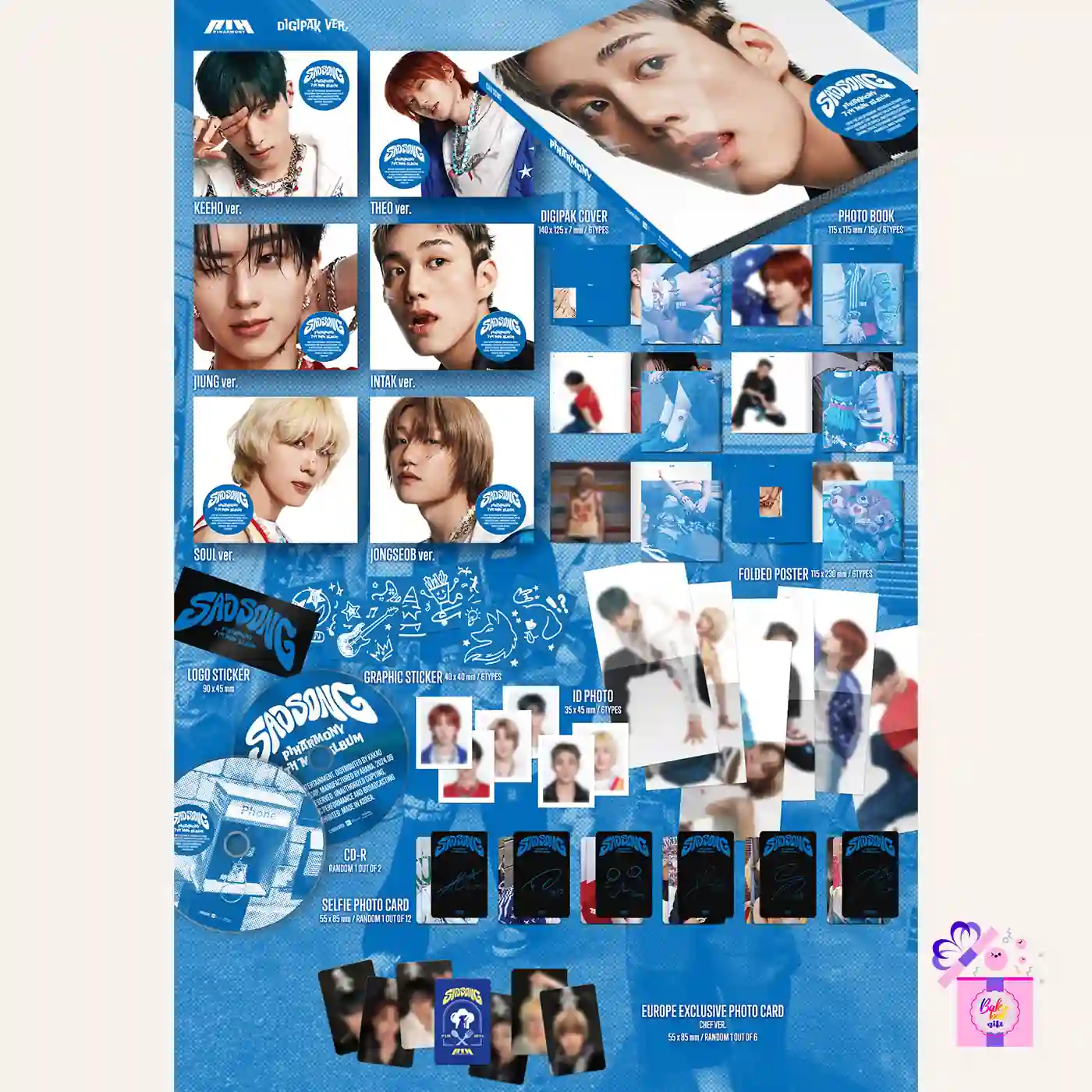 p1harmony sadsong 全員 直筆サイン入りアルバム 2点 p1harmony