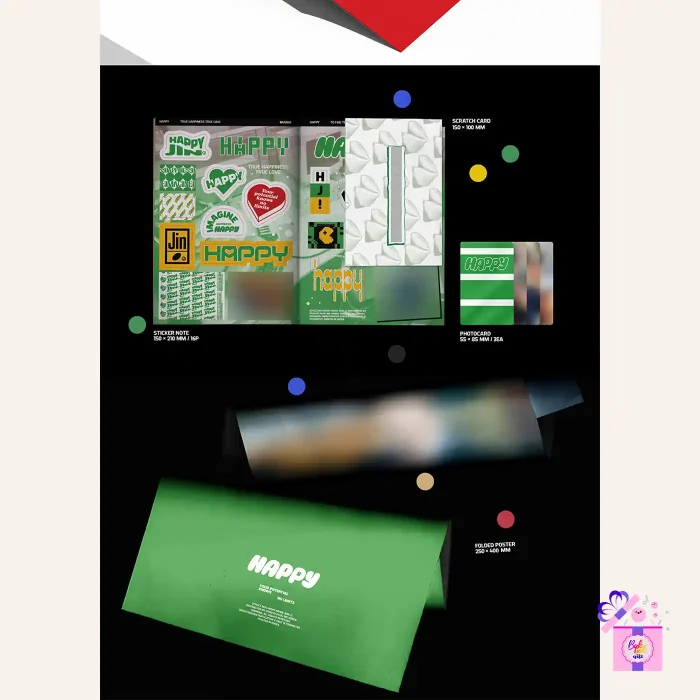 Jin (BTS) – Happy + Weverse Gifts [Solo Album] – Bak Bak K-Pop Store