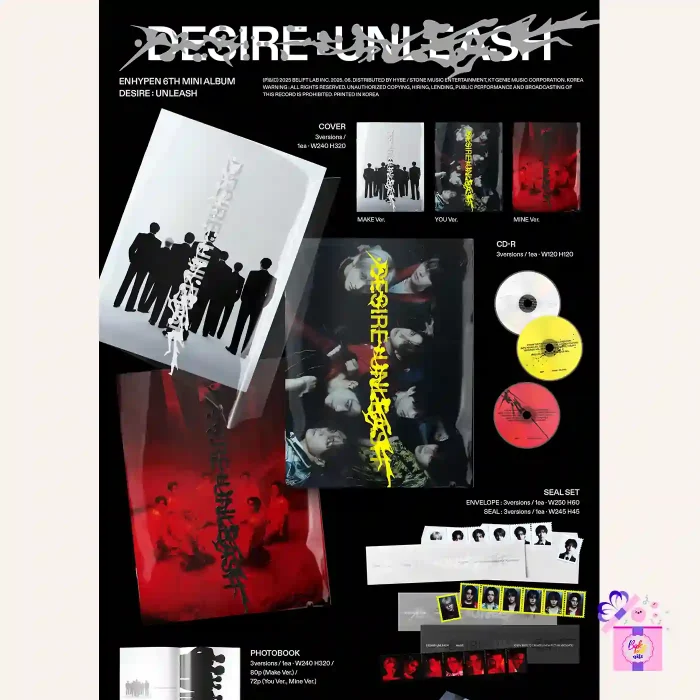 ENHYPEN – DESIRE : UNLEASH + Weverse Gifts [6th Mini Album] – Bak