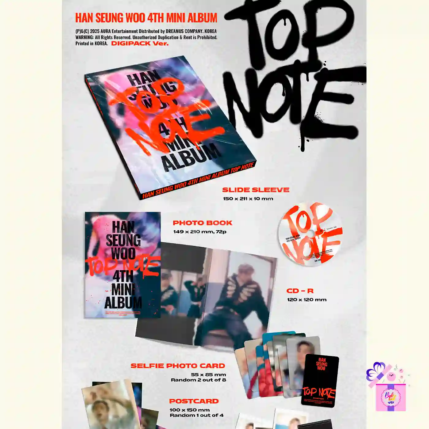 HAN SEUNG WOO – TOP NOTE (Digipack [4th Mini Album] – Bak
