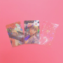 K-Pop Supply - Bak Bak Holo Sleeves for Photocards (Hologram Sleeves for Photo Cards) - Heart Sleeves, 5x Sleeves