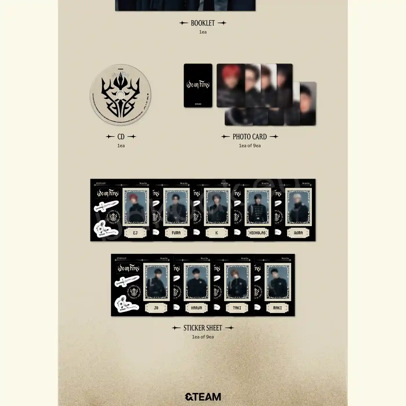 &TEAM – We on Fire (Standard Edition) [3rd EP Album] – Bak Bak K