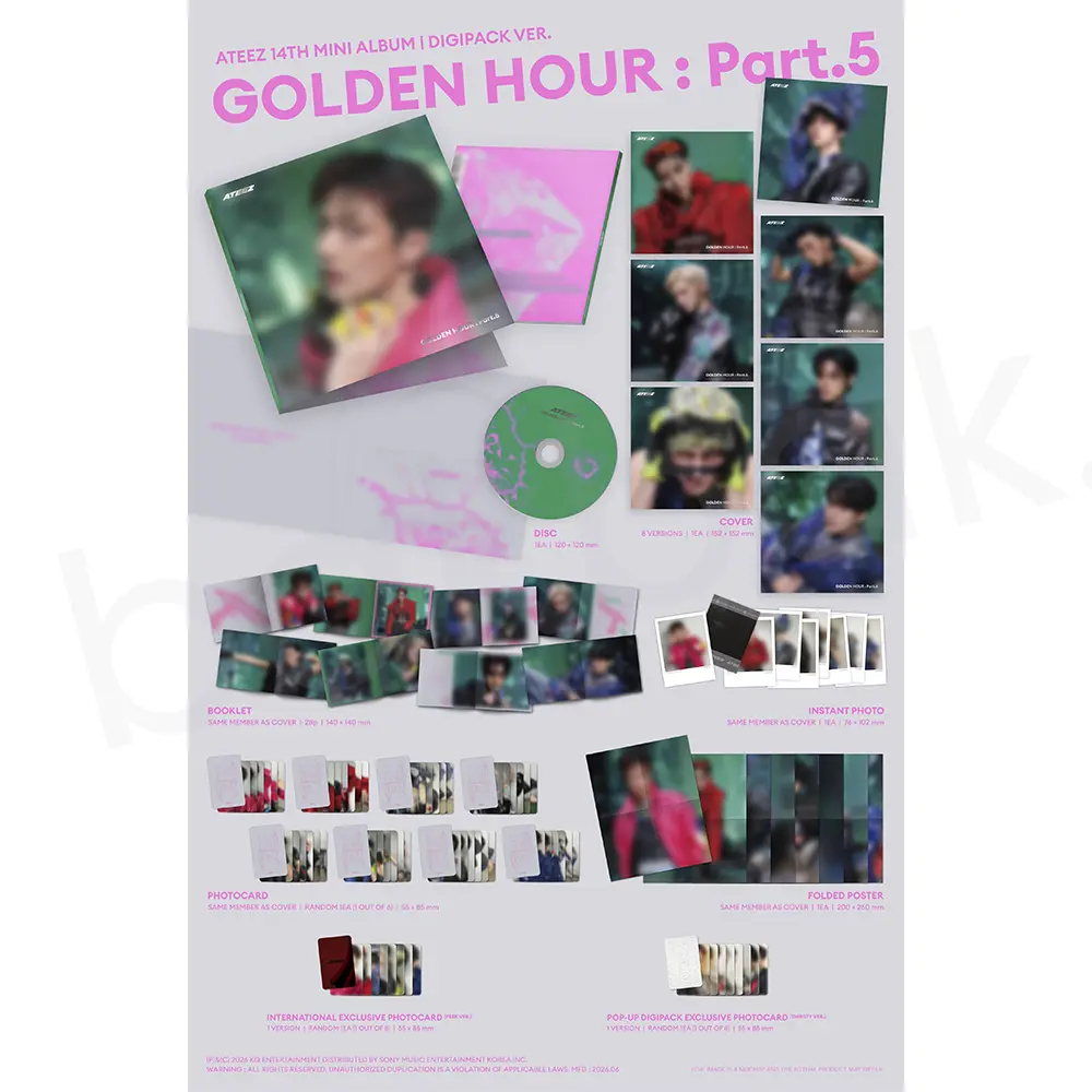 ATEEZ – GOLDEN HOUR : Part.5 (Digipack ver.) – POP-UP Exclusive